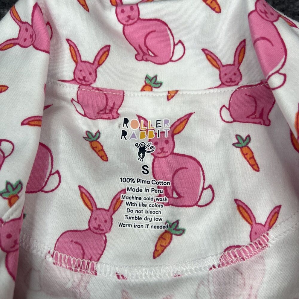 NWT Roller Rabbit Romy Rabbit Polo Pajamas Set Size S - Picture 2 of 11